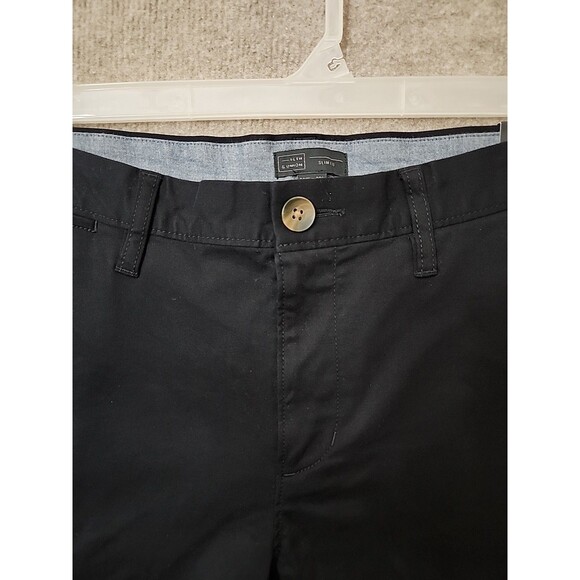 14th & Union Chino Pants Mens 32x32 Black Slim Fit Stretch NEW - Picture 3 of 9